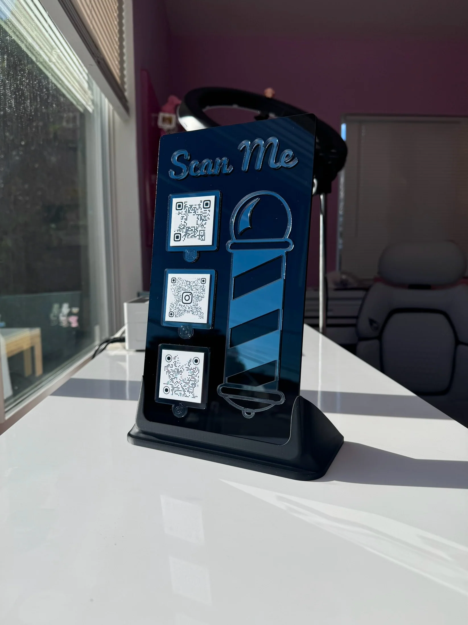 Barber 3 QR code acrylic stand FREE US DELIVERY - Image 7
