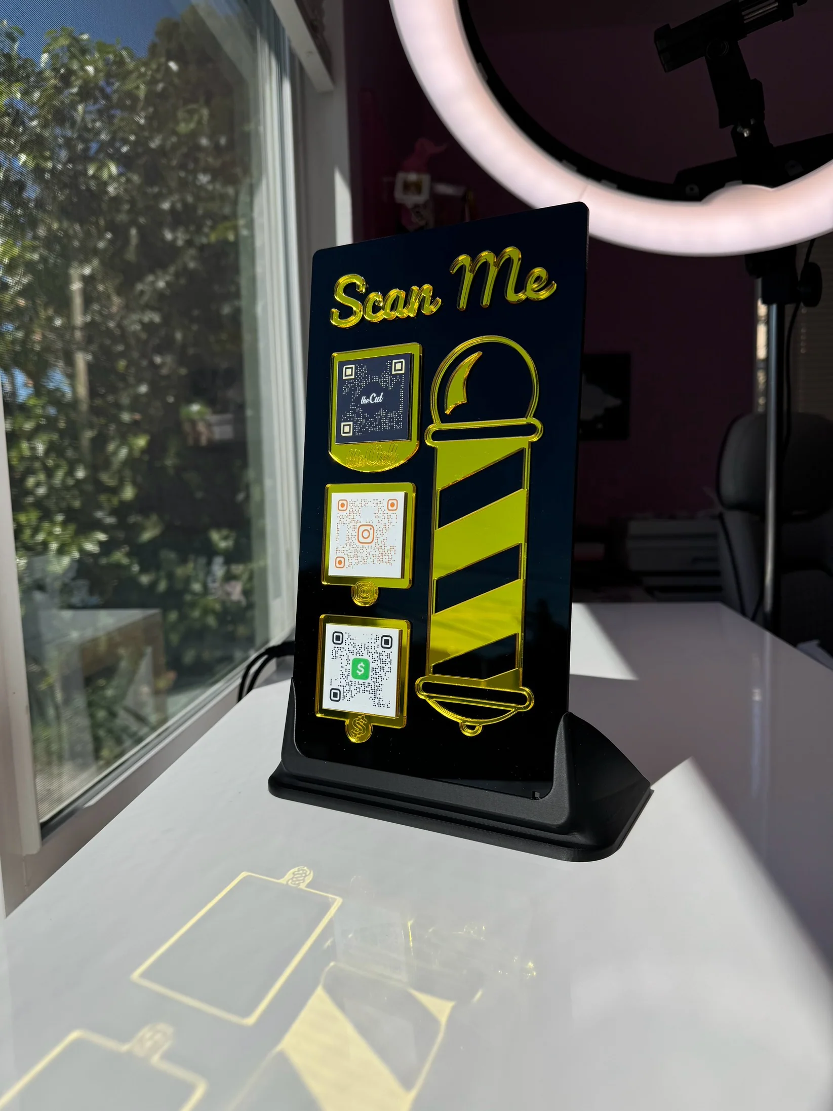 Barber 3 QR code acrylic stand FREE US DELIVERY - Image 8